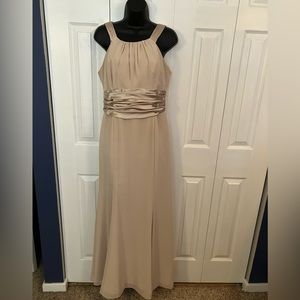 Chiffon and charmeuse floor length gown